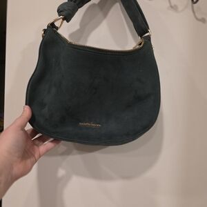 Nanette Lepore Dark Green Suede Shoulder Bag